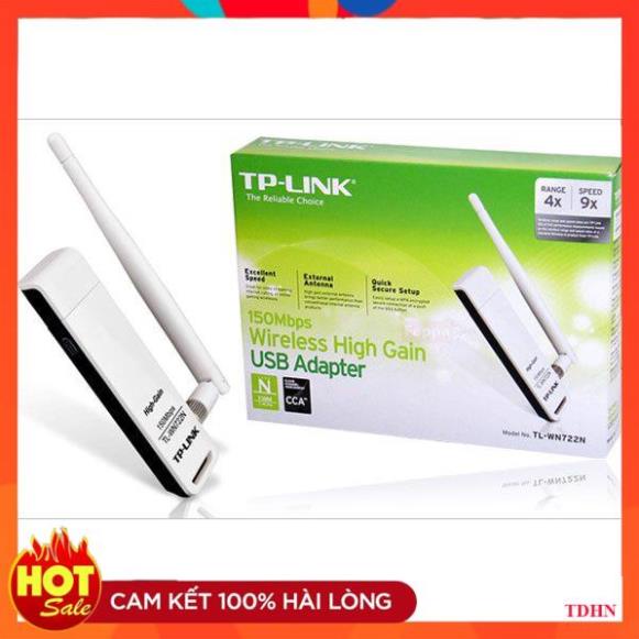 [Hãng] USB thu sóng wifi có An Ten TP-Link WN722N 150Mbps (Trắng)