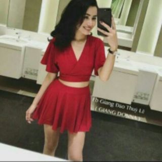 Set váy quần và áo croptop | hình thật