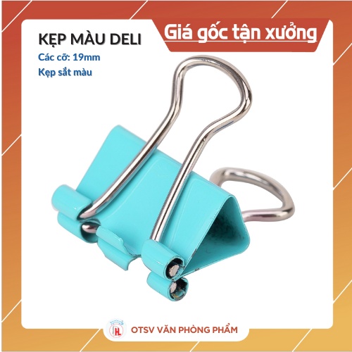 Kẹp giấy màu bằng inox cao cấp deli