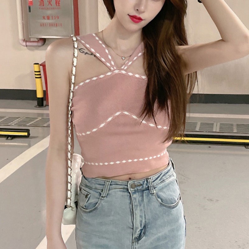 Áo Đan Len Không Tay Phong Cách Hàn Quốc Thời Trang Cho Nữ