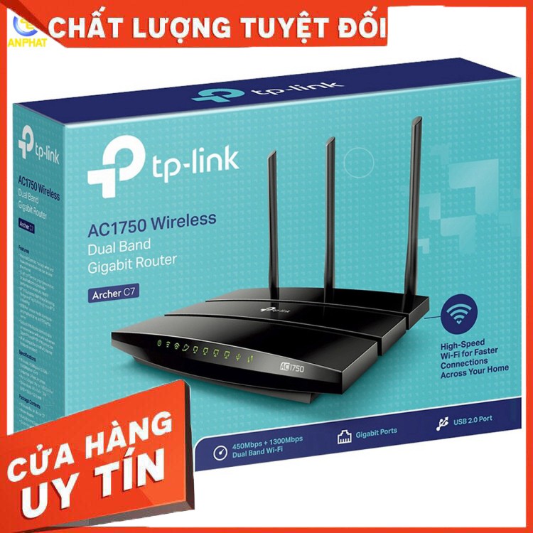 Router Gigabit Wi-Fi Băng Tần Kép AC1750 TP-Link Archer C7 - hàng chất lượng, giá tốt nhất