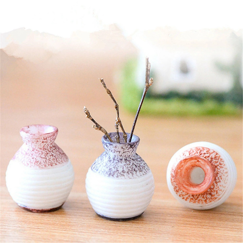 Chậu Cây Bonsai Mini Bằng Nhựa Resin Dùng Trang Trí Tiểu Cảnh DIY