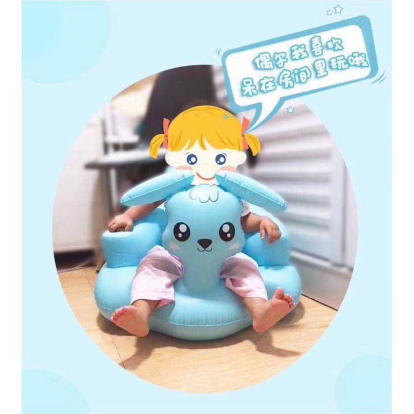 GHẾ HƠI TẬP NGỒI GIÚP NÂNG CỘT SỐNG CHO BÉ CÓ TỰA ĐẦU CHO BÉ BABYJOY MART