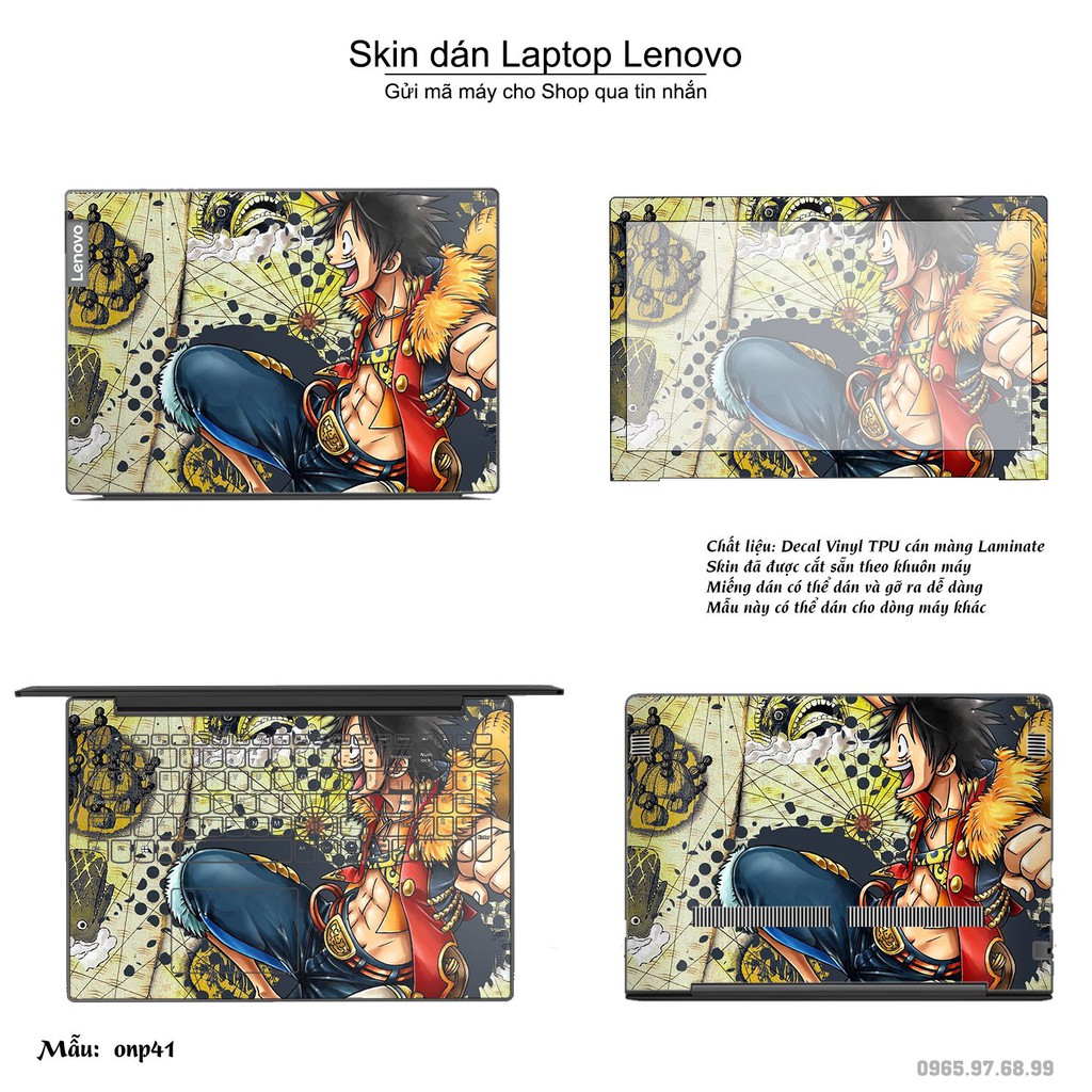Skin dán Laptop Lenovo in hình One Piece _nhiều mẫu 24 (inbox mã máy cho Shop)