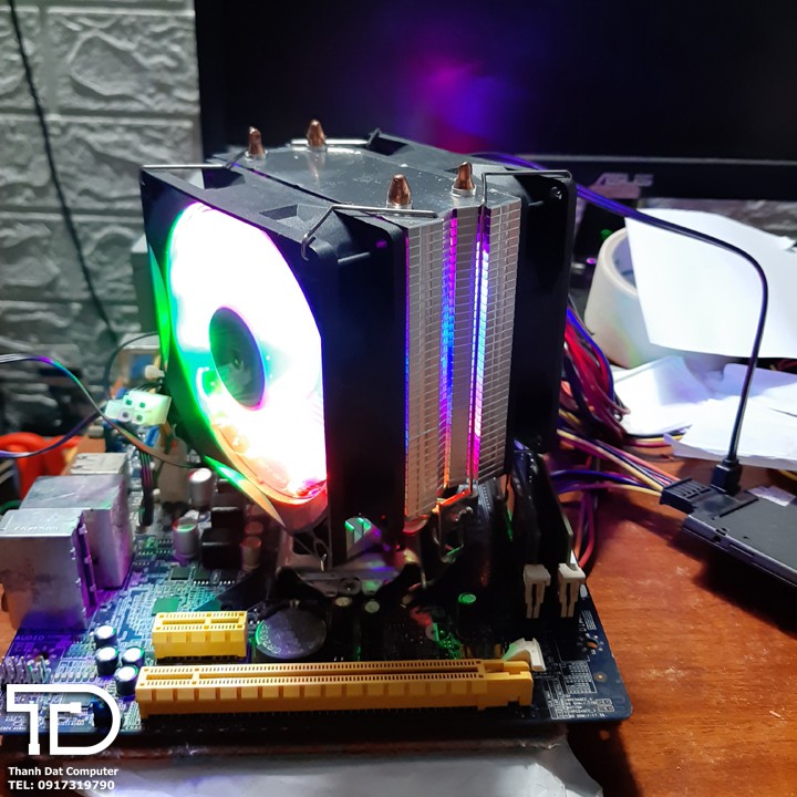 Quạt tản nhiệt CPU fan led đa sắc - Snowman M200 Led RGB Dual Fan