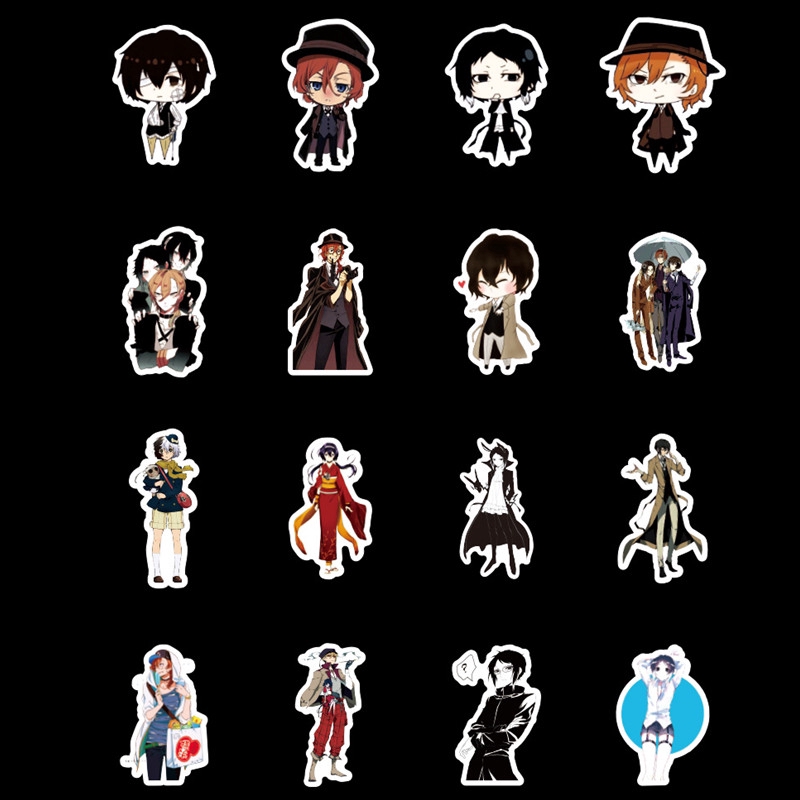 ❉ Bungou Stray Dogs - Series 01 Anime Stickers ❉ 50Pcs/Set Mixed Luggage Laptop Skateboard Doodle Stickers