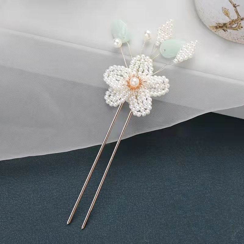 [Aishang Đẹp] Phụ Kiện Cài Tóc Đính Ngọc Trai Giả Phong Cách Hanfu Cổ Điển Cho Cô Dâu