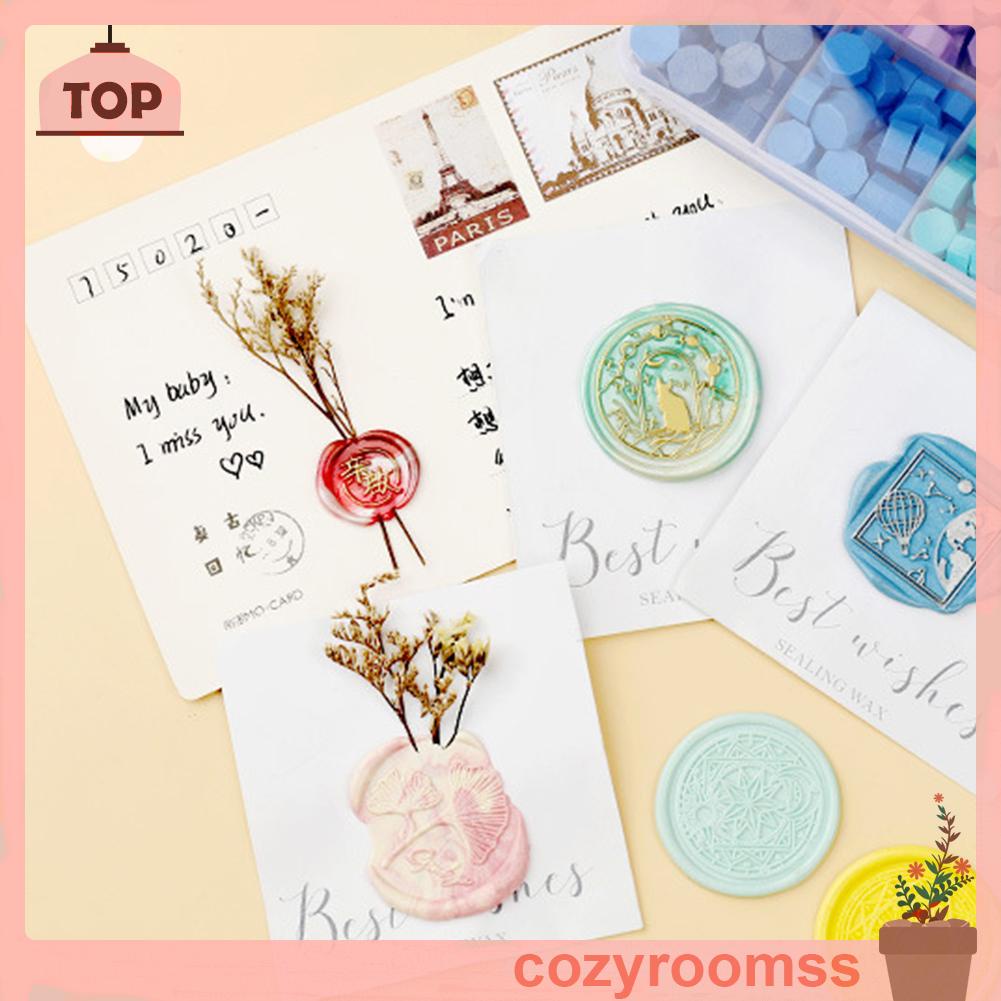 100 viên sáp hình bát giác dùng đóng dấu niêm phong bì thư thủ công