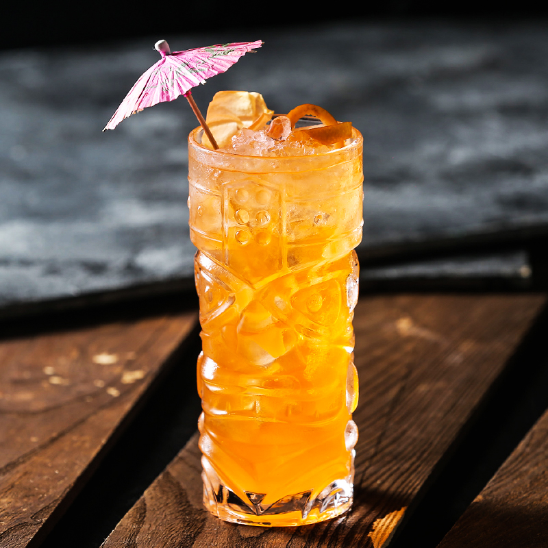 Ly Thủy Tinh Trong Suốt Uống Cocktail Tiki Phong Cách Hawaii