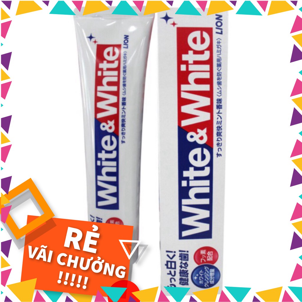 Kem đánh răng White & White Nhật Lion 150g