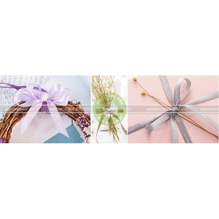 Ruy băng chữ I love you more bản 1cm