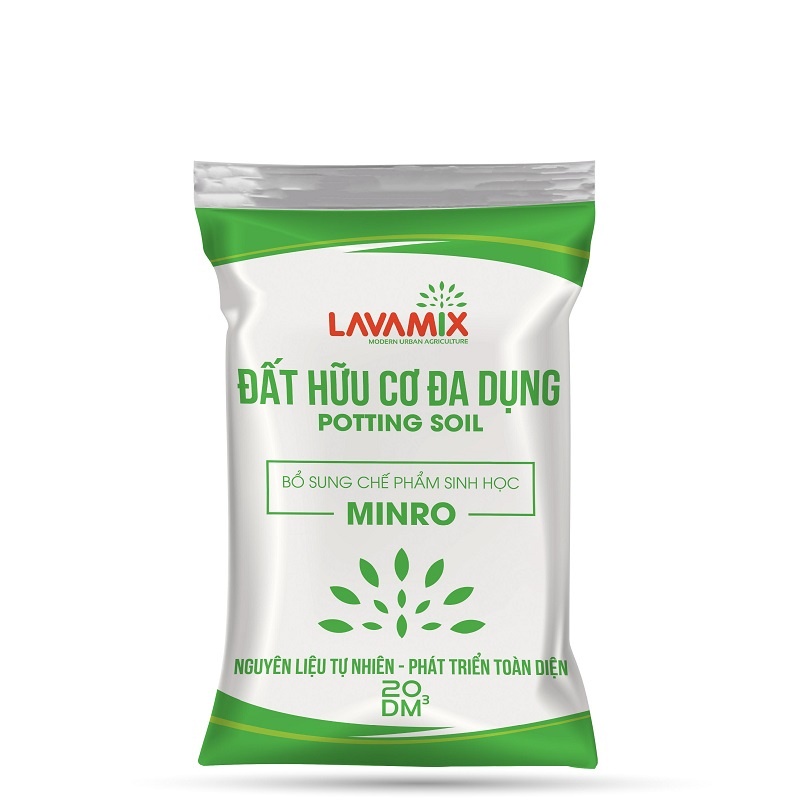 Đất Hữu Cơ Đa Dụng Lavamix Potting Soil Gói 20dm3, khoảng 9.5kg Chuyên Trồng Rau Sạch, Hoa, Cây Kiểng