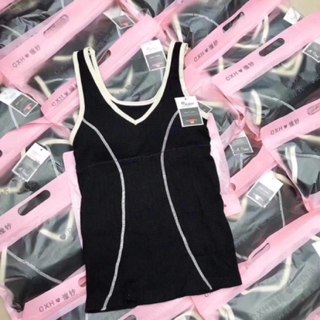 [ Mã WASTAPR giảm 10K đơn 50K] Áo Bra Thun Cotton Có Đệm Ngực Chiết Eo ( Túi Zip ) | BigBuy360 - bigbuy360.vn