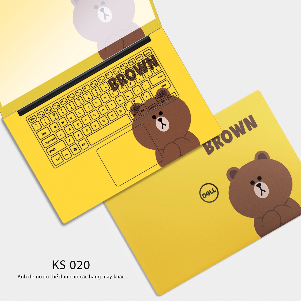 Skin Dán Laptop - Mẫu Gấu Brown - Mã KS 020