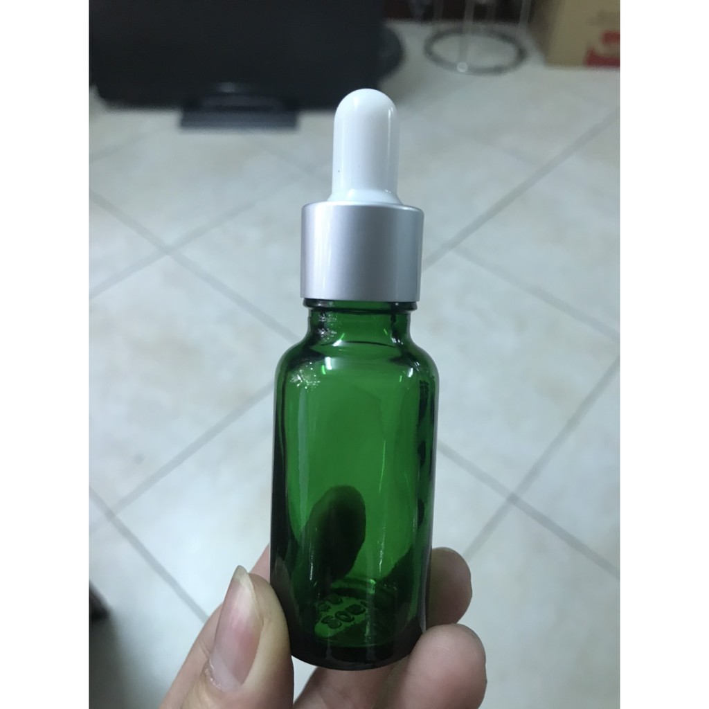 Chai thủy tinh 20ml xanh lá chiết serum, tinh dầu