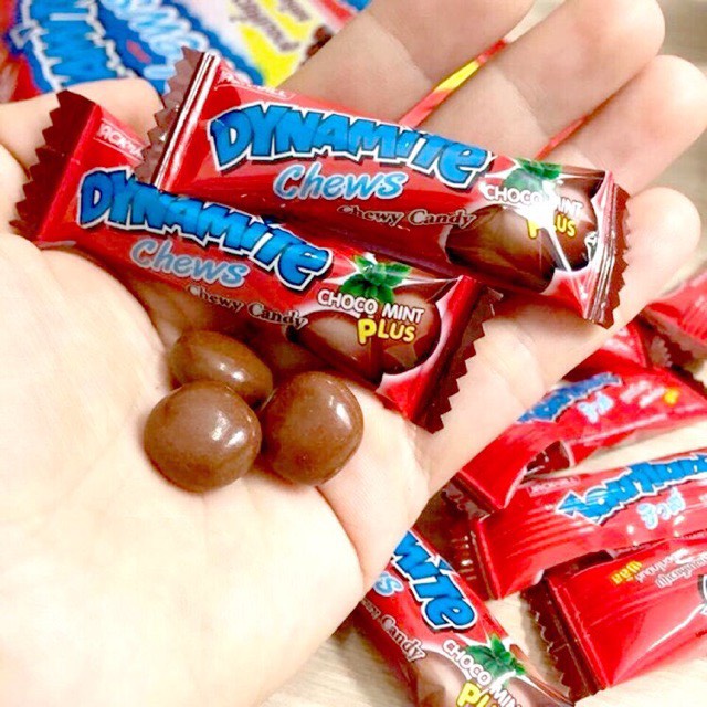 Kẹo dynamite socola chews bạc hà nhập thái lan túi 125g