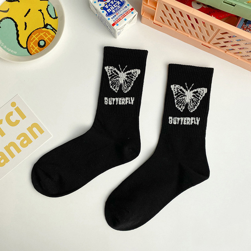 Tất Cotton Thoáng Khí In Họa Tiết Hoạt Hình Dễ Thương