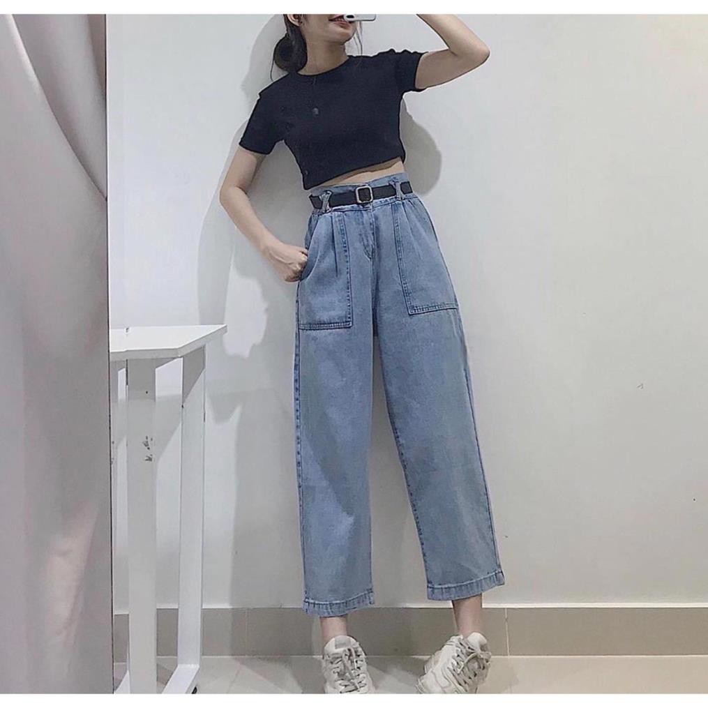 Quần Jeans Cullotes Form Ngố [ Wash ]