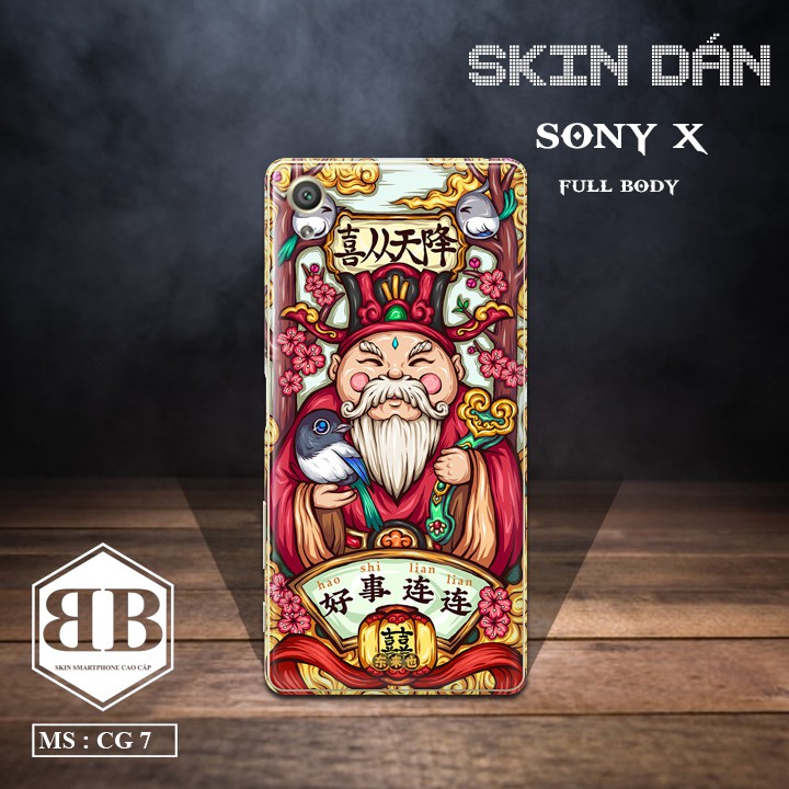 Bộ Skin Dán Sony Xperia X dán full lưng viền dùng thay ốp lưng điện thoại