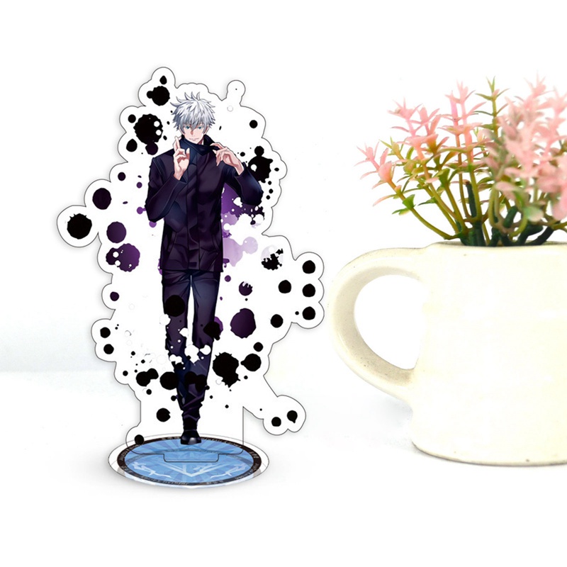 Mô hình acrylic nhân vật phim hoạt hình Anime Jujutsu Kaisen Gojo Satoru Fushiguro Megumi kèm đế đỡ