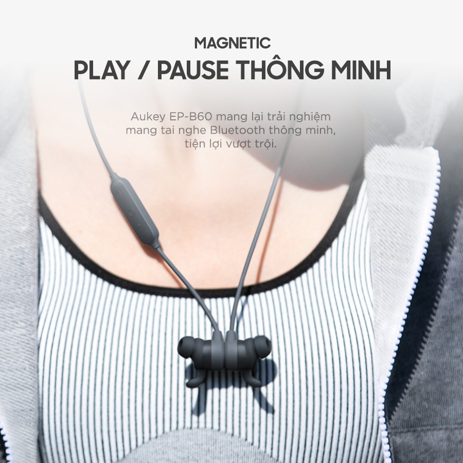 Tai Nghe Bluetooth Nhét Tai Cao Cấp AUKEY EP-B60, Driver 8mm, Chống Nước IPX6,Pin 8 giờ | BigBuy360 - bigbuy360.vn