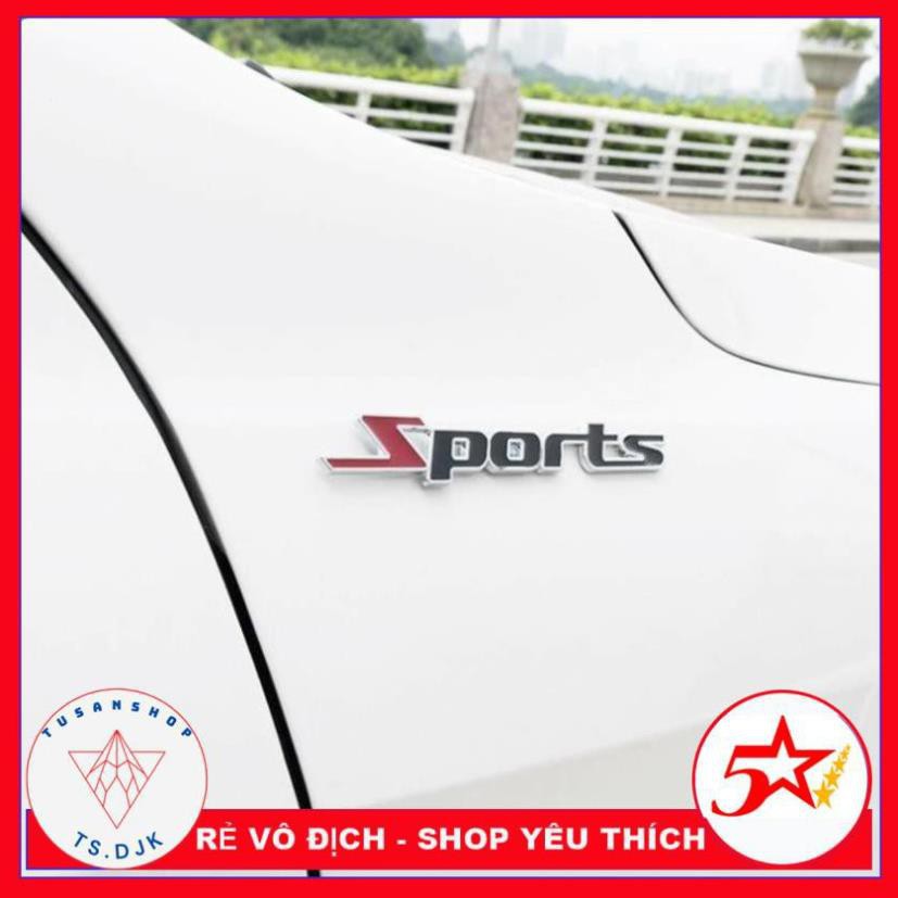 [HÀNG MỚI VỀ BÁN RẺ LẤY TƯƠNG TÁC] Logo kim loại SPORT 3D cao cấp gắn ô tô xe hơi xe máy