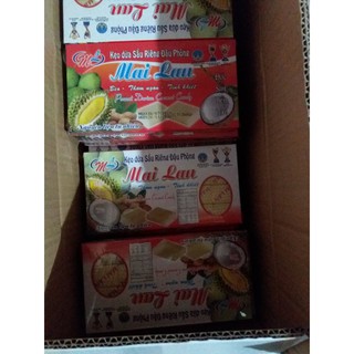 COMBO 5 HỘP Kẹo dừa đậu phộng sầu riêng Bến Tre 300g