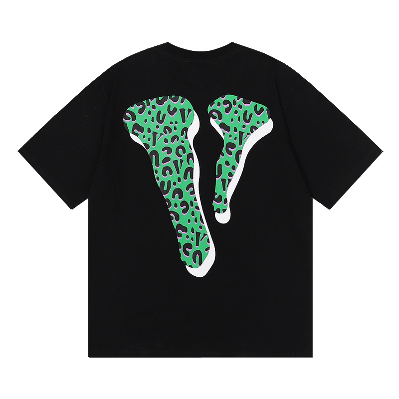 Áo Thun Cotton Unisex Tay Ngắn In Hình Chân Dung VLONE Lớn Cổ Điển