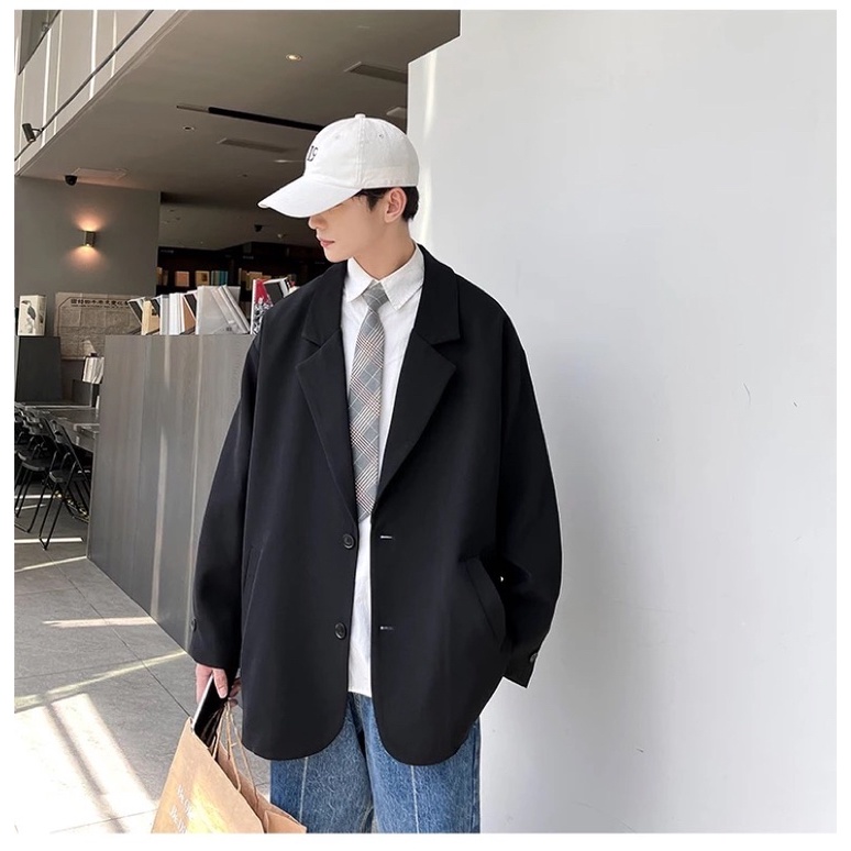 ÁO KHOÁC BLAZER VETS HÀN QUỐC T-A-N NEW AV021 MÀU ĐEN