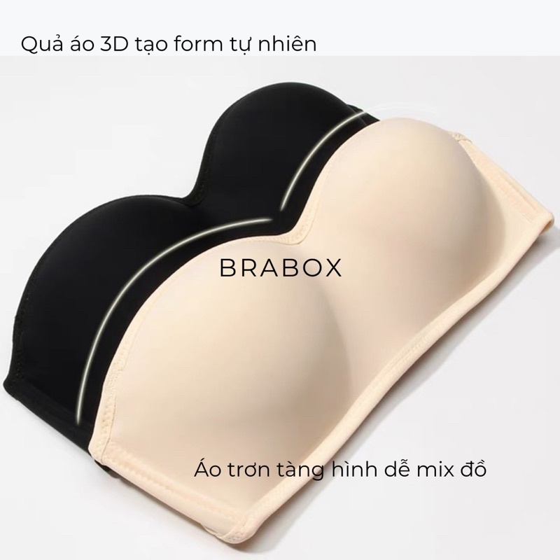 Áo bra quây, bra không dây viền silicon BRA07 BRABOX