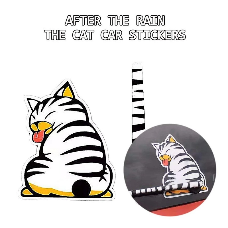 Miếng dán trang trí xe ô tô hình chân mèo 3d sáng tạo