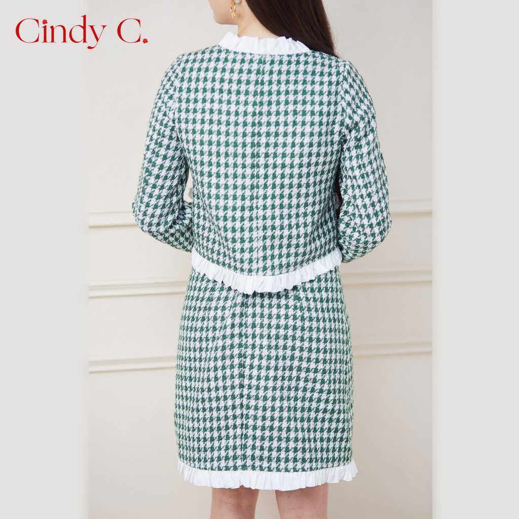 Áo khoác Chân váy CINDY C dạ Tweed cúc cài thiết kế sang chảnh 820 / 821 / 800 / 801