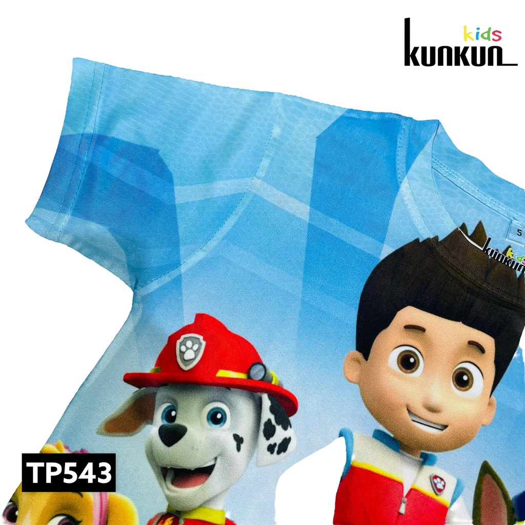 Quần áo bé trai in hình Đội chú chó cứu hộ chất Thun lạnh KunKun Kid TP543 - Đồ bộ bé trai size đại từ 10-60kg