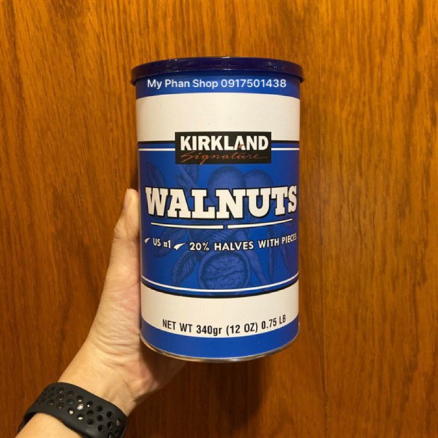 Hạt óc chó tách vỏ Kirkland Walnuts 340g