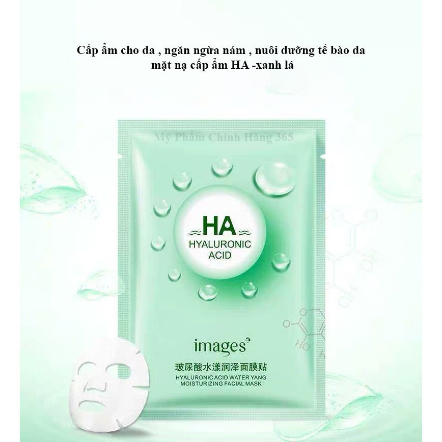 Mặt nạ giấy HA IMAGES/ HYALURONIC ACID dưỡng da mụn cấp ẩm thải độc