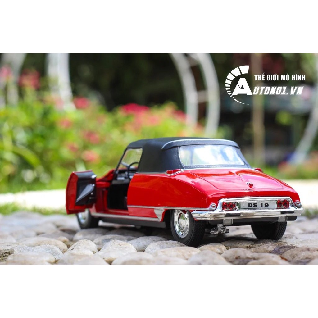 MÔ HÌNH XE CITROEN DS 19CABRIOLET RED 1:24 WELLY 7024