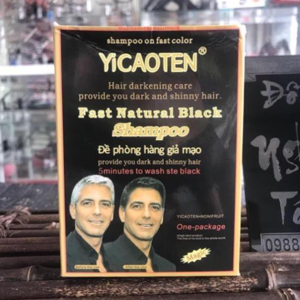 Gội đen tóc yicaotien hộp 10 gói