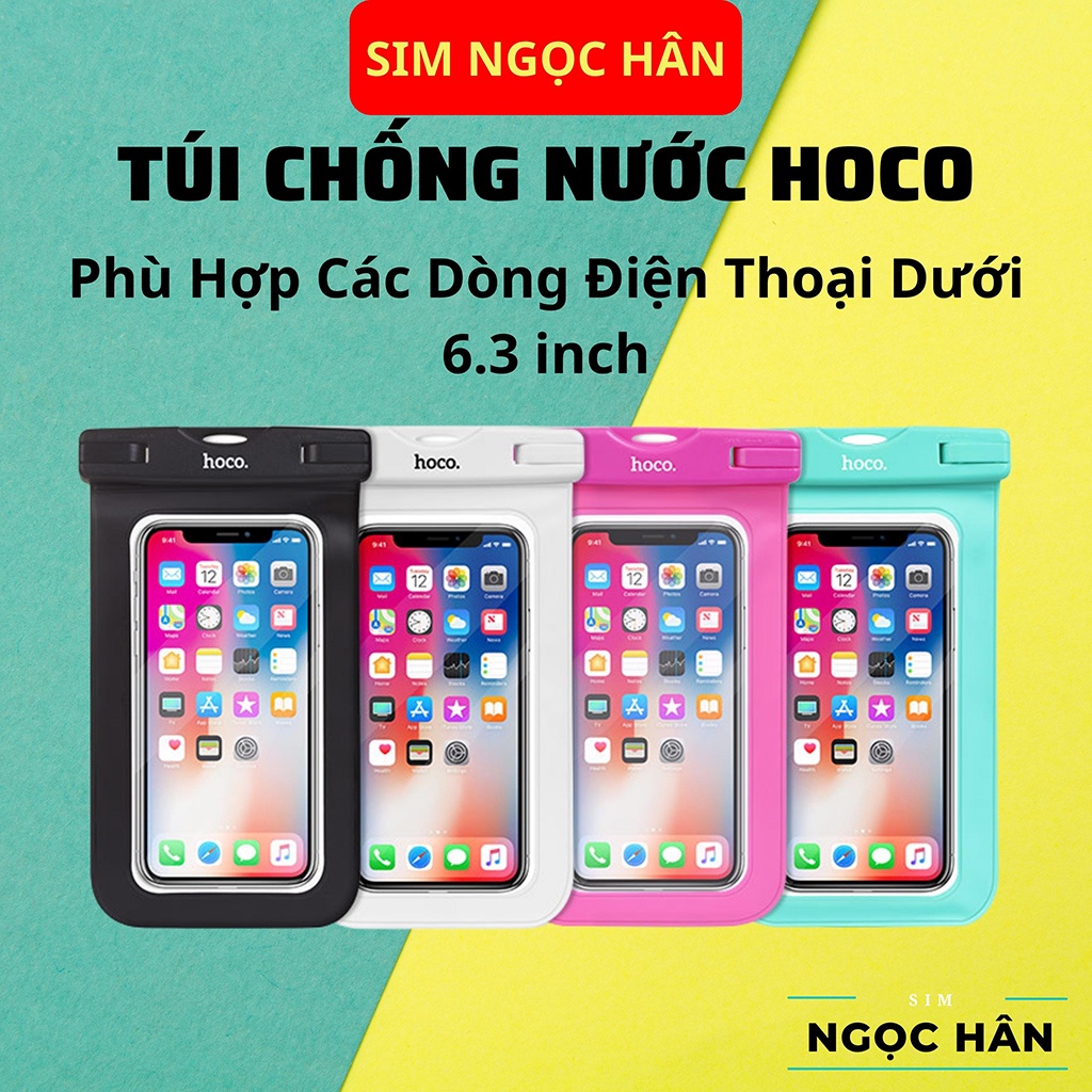 Túi Chống Nước Chính Hãng HOCO - Cảm ứng tốt cho các dòng điện thoại Đi Biển/ Đi Bơi - Hàng Chính Hãng