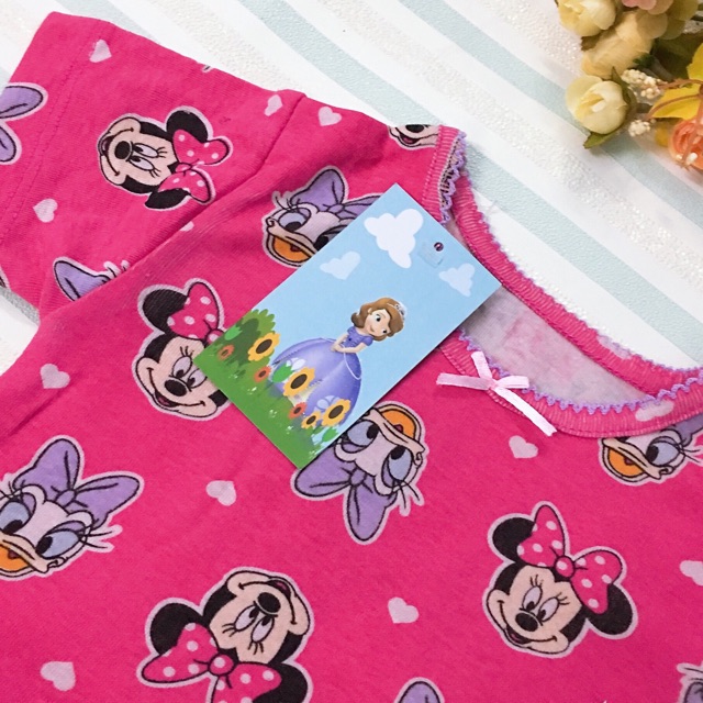 Bộ đồ bozip Bo050 bé gái Mickey Vịt Donal (kèm bảng size hình cuối)