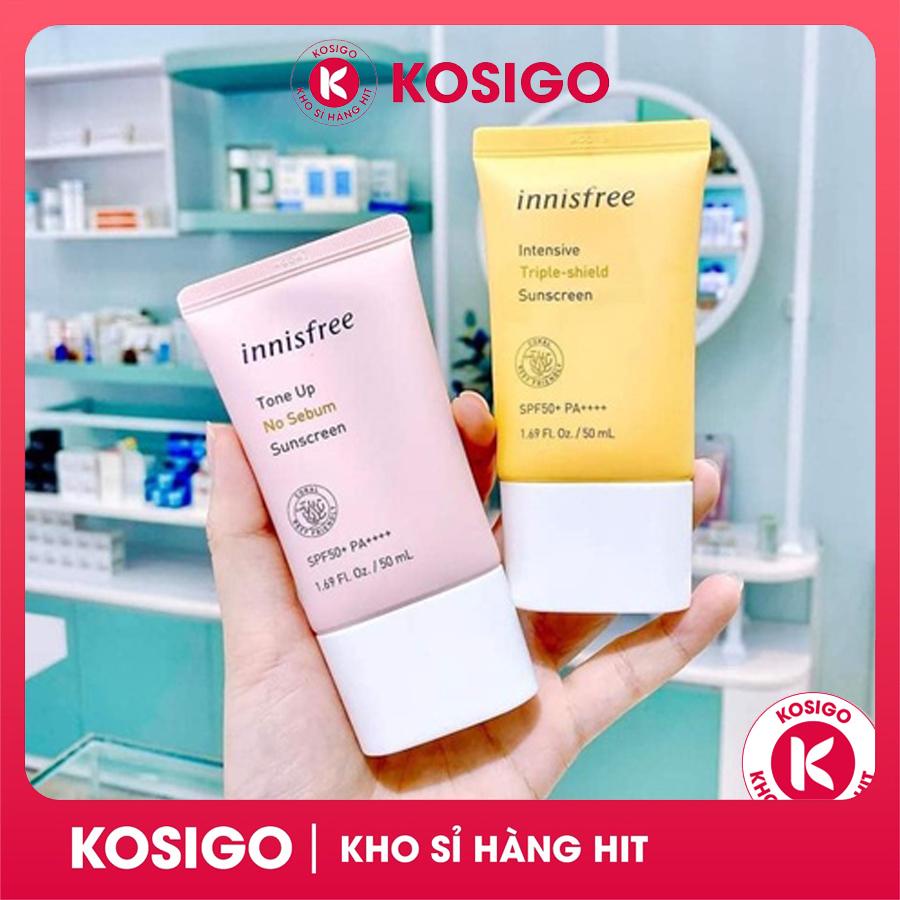 Kem Chống Nắng Innisfree chính hãng màu Hồng và Vàng Sunscreem 50ml SPF50+ PA++++