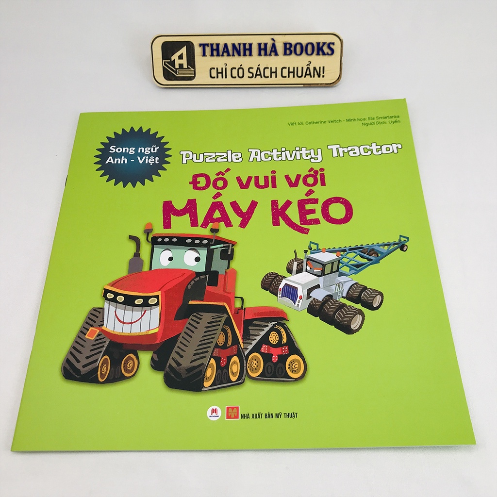 Sách - Đố Vui Với Máy Kéo - Song Ngữ Anh Việt (Puzzle Activity Tractor)