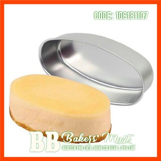 Khuôn nhôm đúc liền hình oval trắng d08 21.5cm