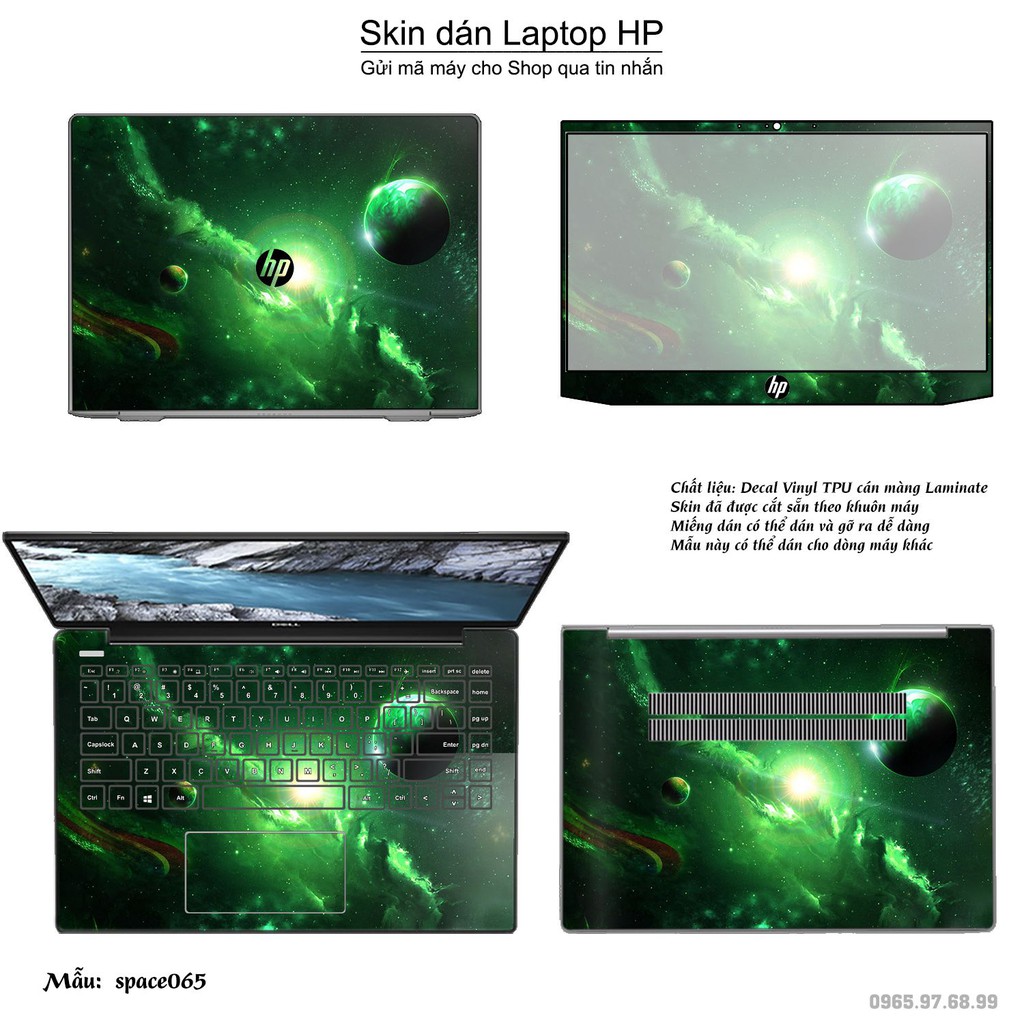 Skin dán Laptop HP in hình không gian nhiều mẫu 11 (inbox mã máy cho Shop)