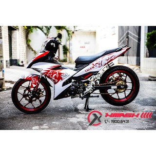  Decal Tem Trùm Xe Exciter 150 Mẫu Tiger Đỏ