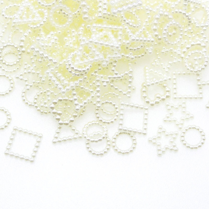 [Còn Hàng] Hạt Ngọc Trai ABS Màu Gradient Hình Nơ Trái Tim Trang Trí Diy Trang Trí Điện Thoại Diy [Giao Hàng Nhanh]