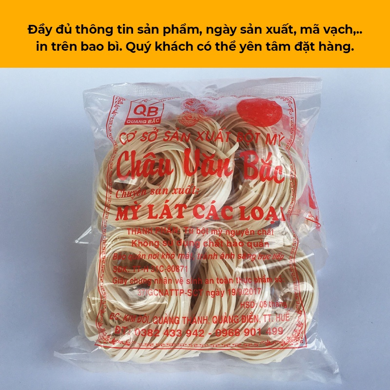 Bột mì lát khô đặc sản Huế làm quà đa dụng, thực phẩm chay chế biến sẵn ăn liền