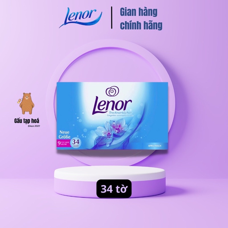 Giấy thơm Lenor Trocknertücher Aprilfrisch 34 tờ Shop Gấu tạp hoá