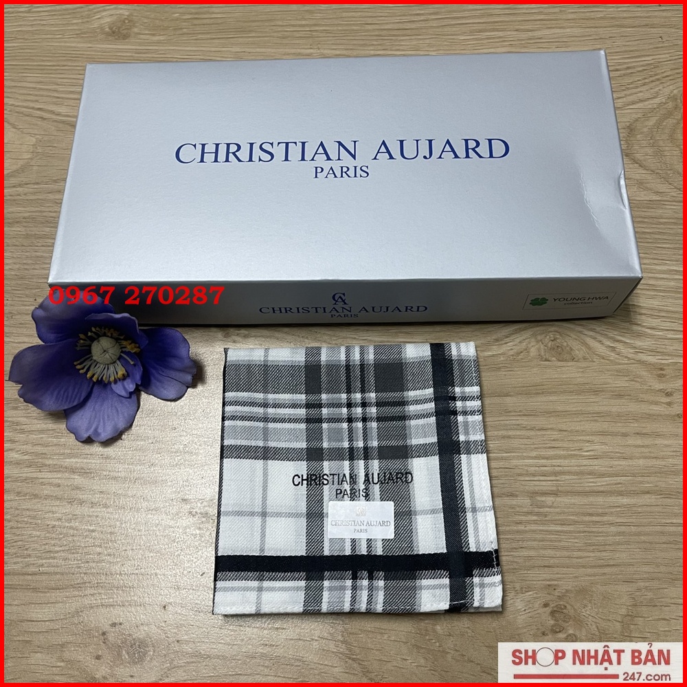 Khăn mùi xoa nam cao cấp Christian Hàn Quốc-100% Authentic - Chính hãng