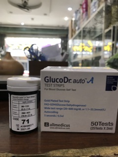 QUE THỬ ĐƯỜNG HUYẾT GLUCO DR AUTO 25 que