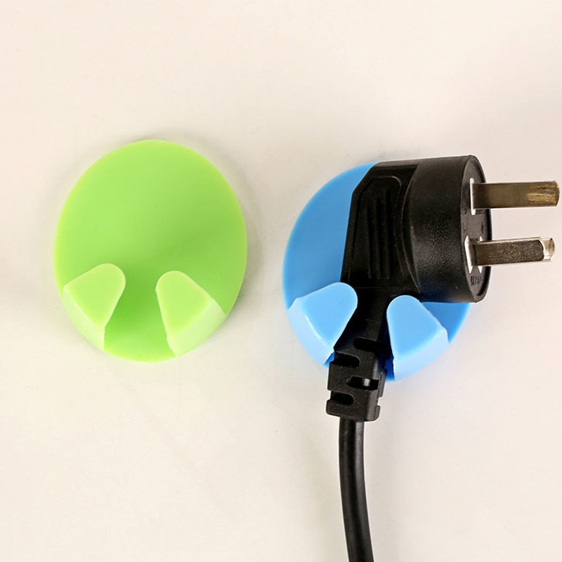 Set 2 Móc Treo Phích Cắm Điện Gắn Tường Không Cần Khoan